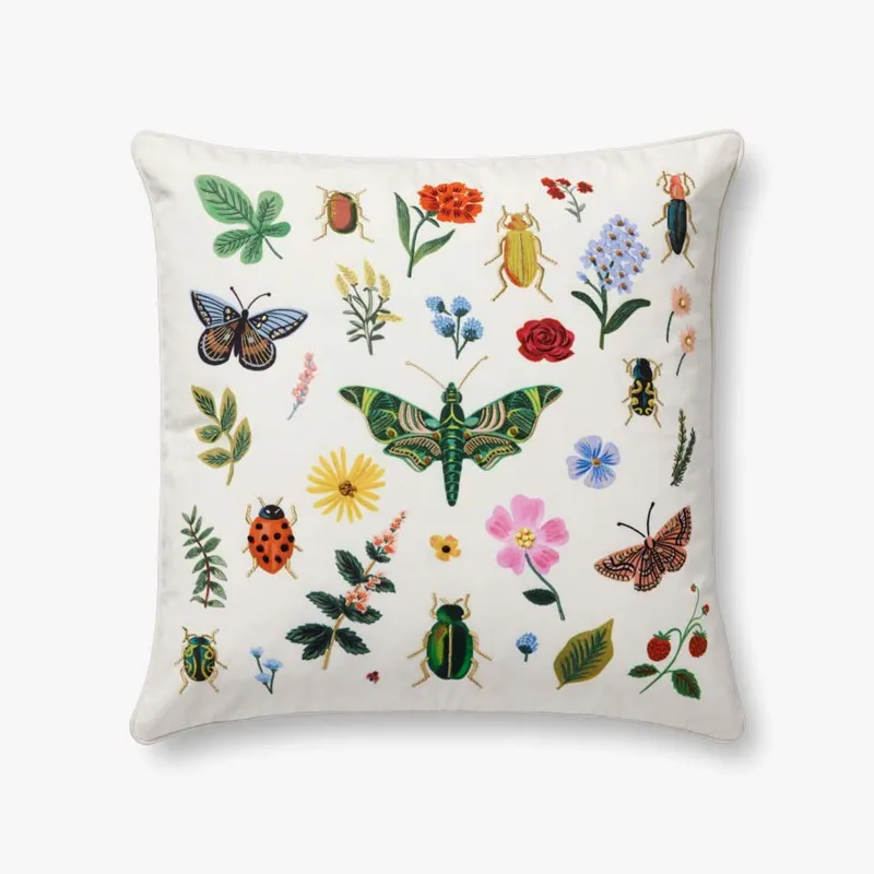 Loloi X Rifle Paper Co. 22\" X 22\", Down-Filled Pillow