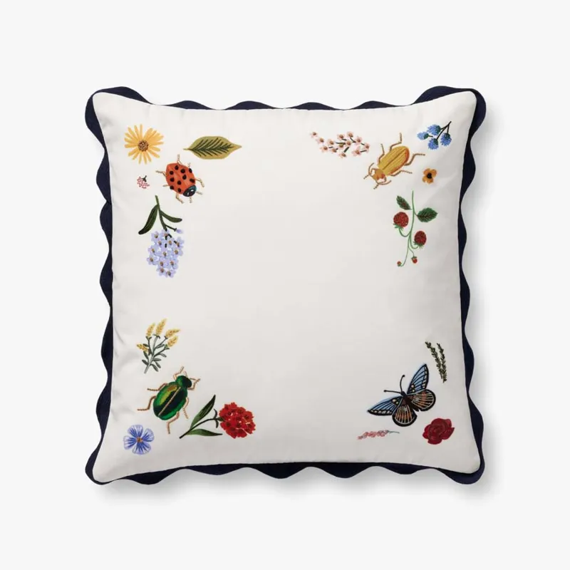 Loloi X Rifle Paper Co. 22\" X 22\", Poly-Filled Pillow