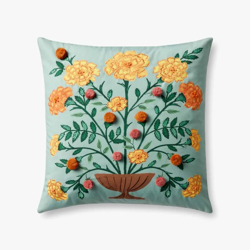 Loloi X Rifle Paper Co. 22\" X 22\", Cover Only Pillow