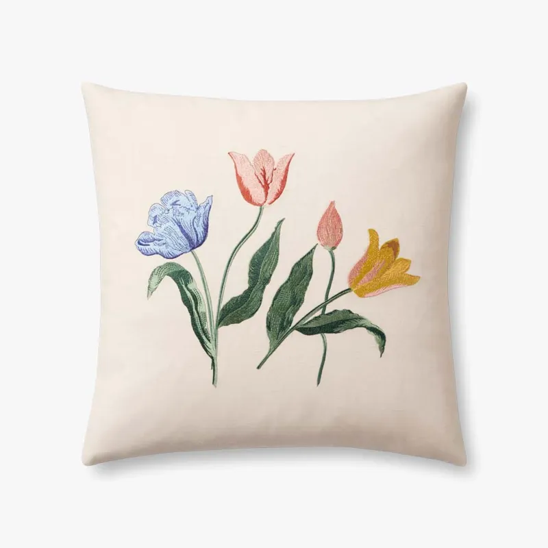 Loloi X Rifle Paper Co. 22\" X 22\", Cover Only Pillow