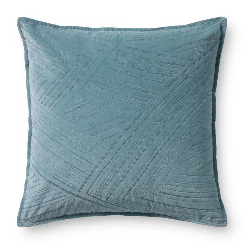 Brigette Romanek x Loloi PBR0021 Blue 26\'\' x 26\'\' Cover w/Down Pillow