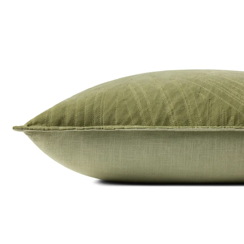 Brigette Romanek x Loloi PBR0021 Green 26\'\' x 26\'\' Cover w/Down Pillow