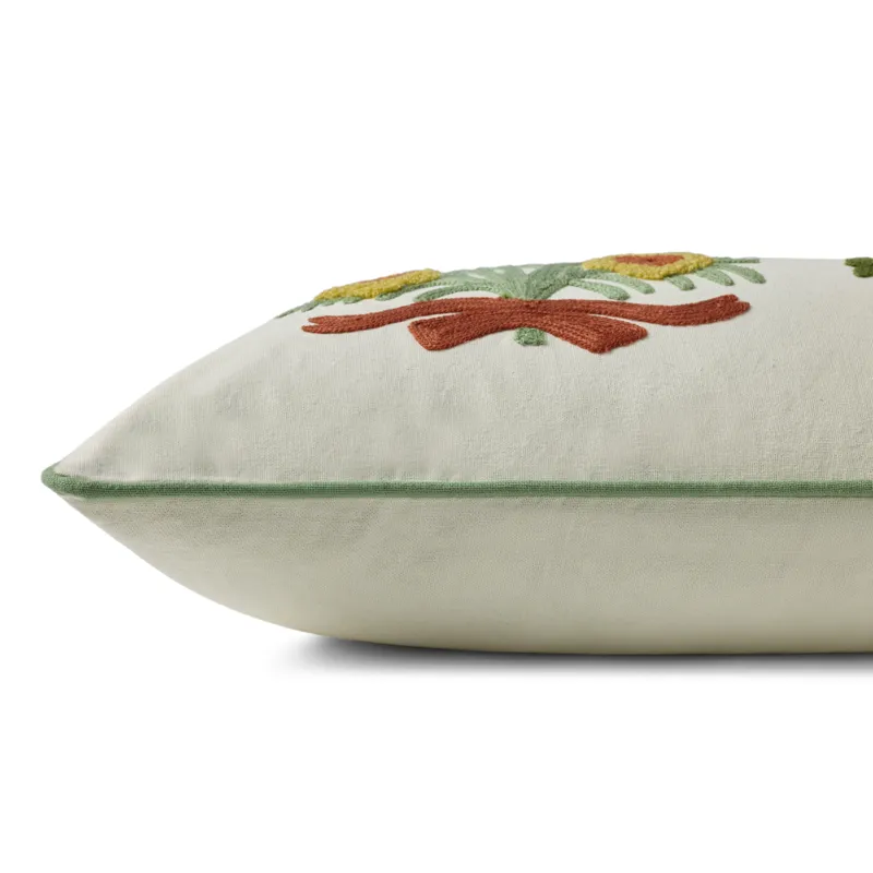 Rifle Paper Co. x Loloi Helena Bouquets Ivory / Multi 12" x 46" Cover Only Pillow