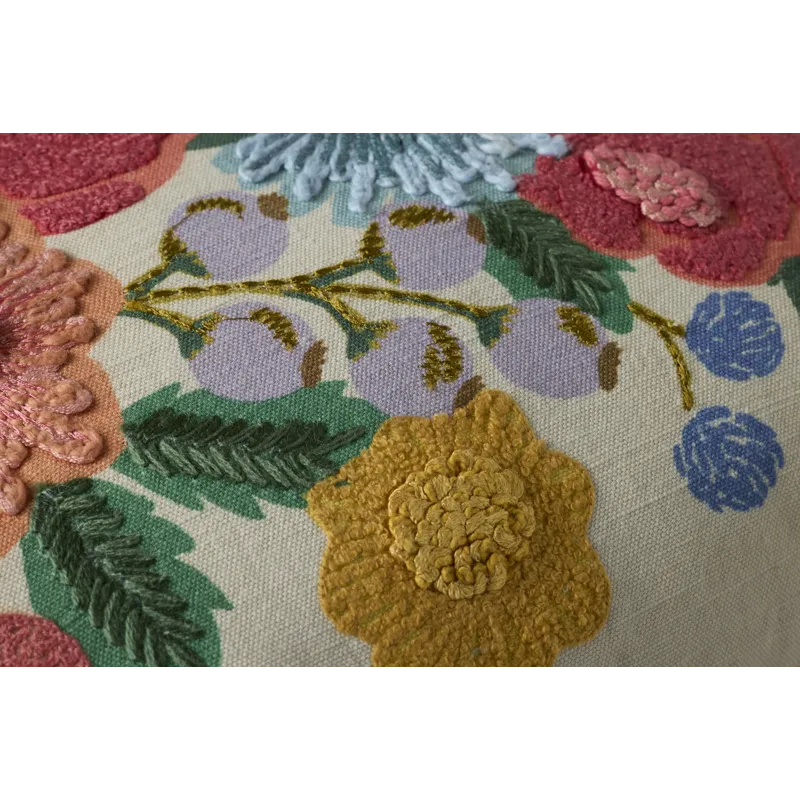 Rifle Paper Co. x Loloi Vintage Garden Lt. Green / Multi 13'' x 21'' Cover Only Pillow