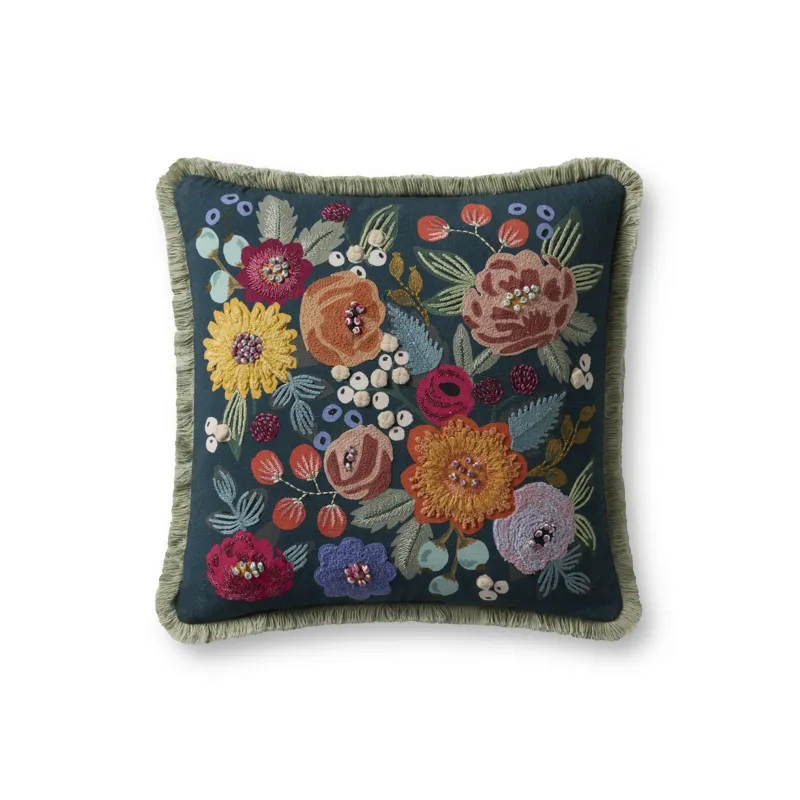 Rifle Paper Co. x Loloi Vintage Garden Multi 18'' x 18'' Cover w/Down Pillow