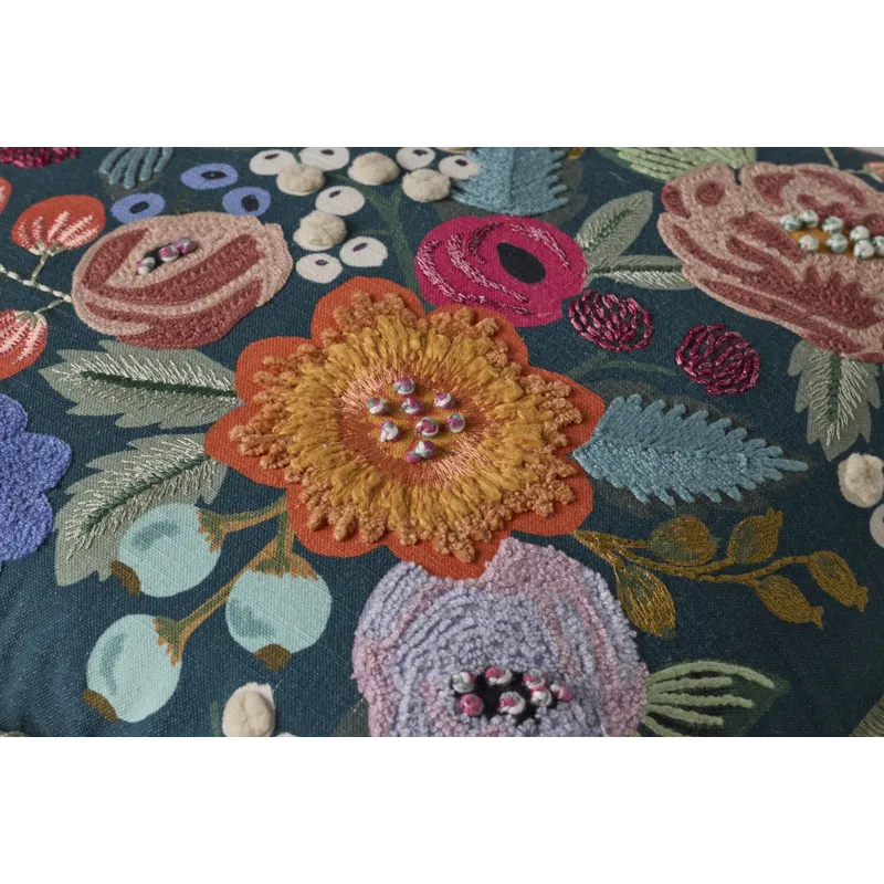 Rifle Paper Co. x Loloi Vintage Garden Multi 18'' x 18'' Cover w/Down Pillow