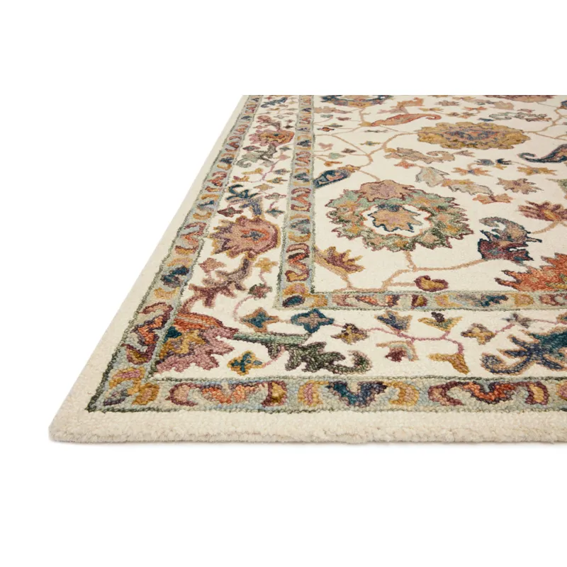 Padma White / Multi Rug (9' 3" X 13')