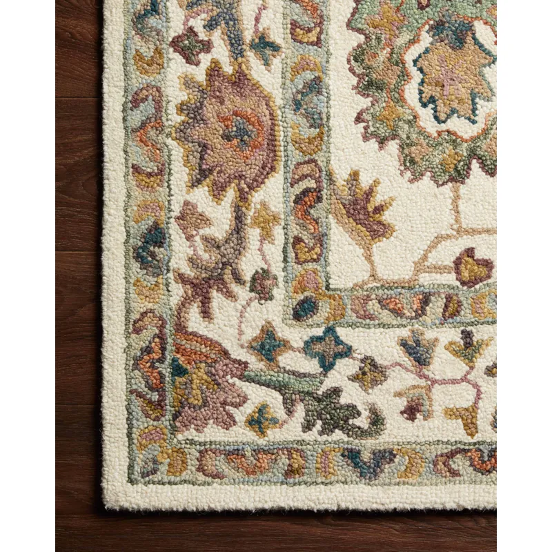 Padma White / Multi Rug (9' 3" X 13')