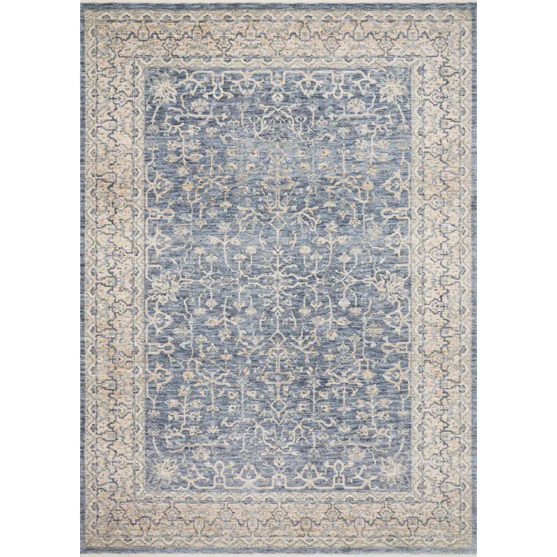 Pandora Dark Blue / Ivory Rug (2' 6" X 10' 0")