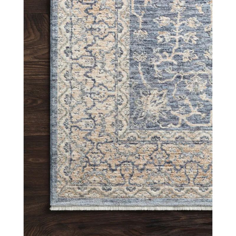 Pandora Dark Blue / Ivory Rug (2' 6" X 10' 0")