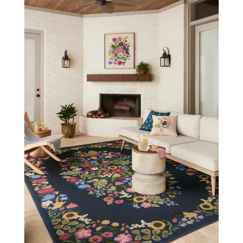 Loloi X Rifle Paper Co. Perennial 7\'-10\" X 11\'-2\" Rug