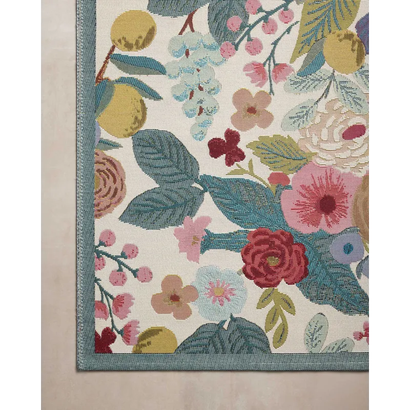 Loloi X Rifle Paper Co. Perennial 5\'-3\" X 7\'-8\" Rug