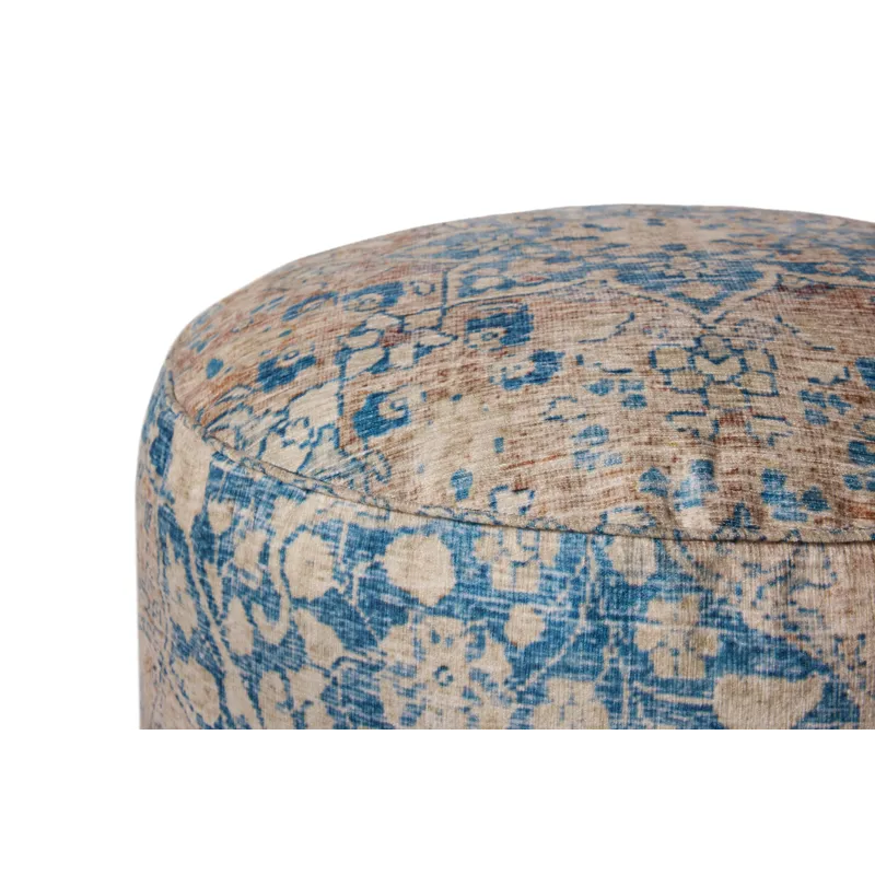 Loloi LPF211 Blue / Tangerine 18x 18 x 20 Pouf