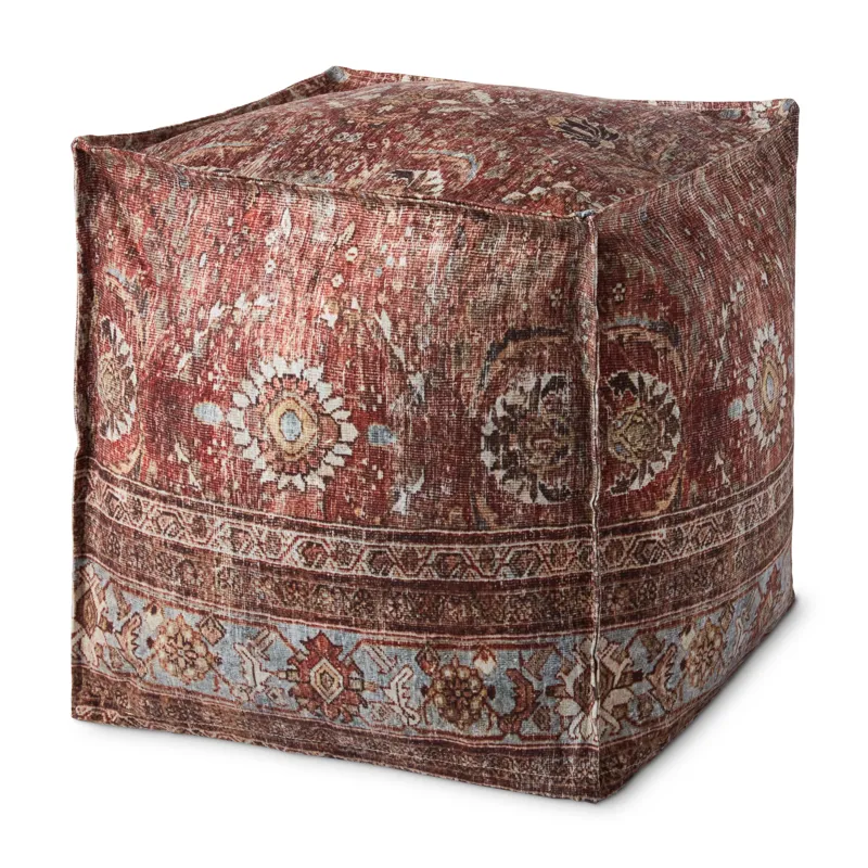 Poufs Red / Multi Pouf (18\"W X 18\"D X 18\"H)