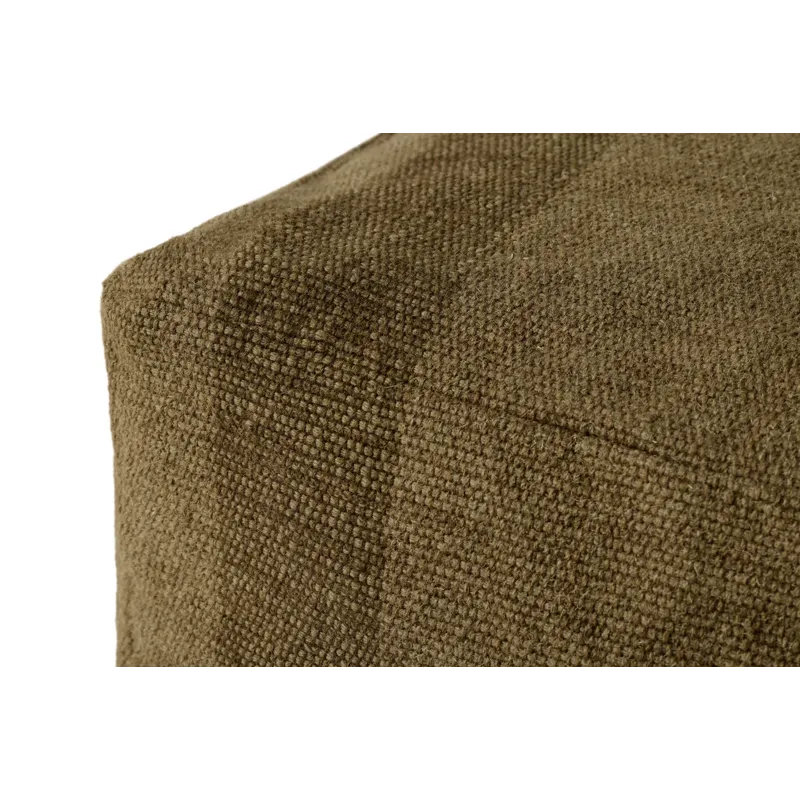 Leanne Ford x Loloi Rosemoor Brown 24\" x 24\" x 13\" Pouf