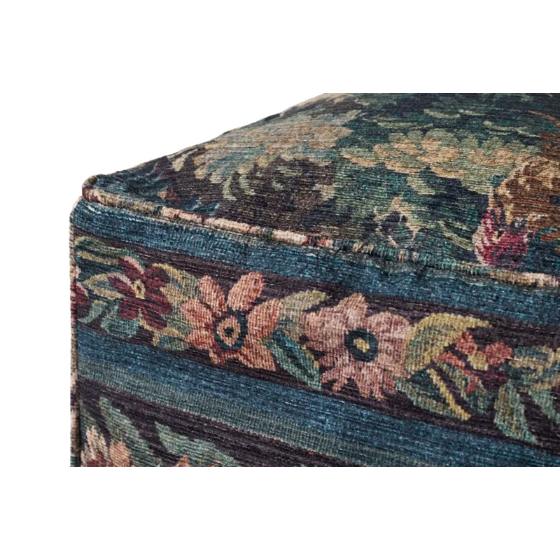 Loloi LPF0045 Blue / Multi 18\"W x 18\"D x 18\"H Pouf