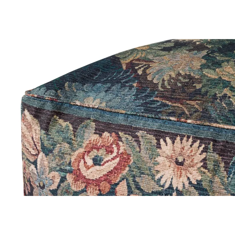 Loloi LPF0045 Blue / Multi 36\"W x 36\"D x 17\"H Pouf