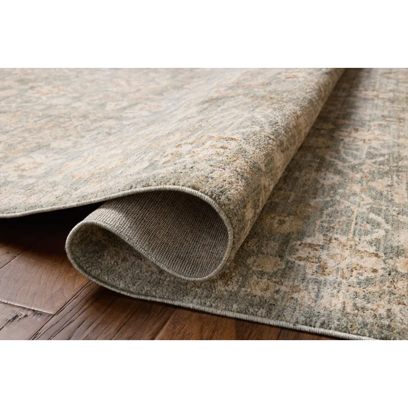Chris Loves Julia x Loloi Palma Blue / Natural 2\'-3\" x 3\'-10\" Rug