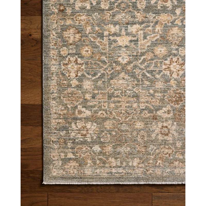 Chris Loves Julia x Loloi Palma Blue / Natural 2\'-3\" x 3\'-10\" Rug