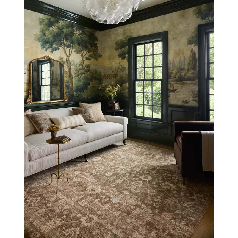 Chris Loves Julia x Loloi Palma Brown / Earth 3\'-6\" x 5\'-6\" Rug