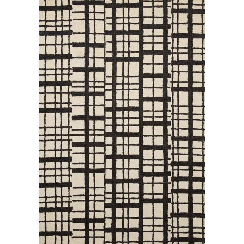 Polly Black / Ivory Rug (2' 0" X 5' 0")