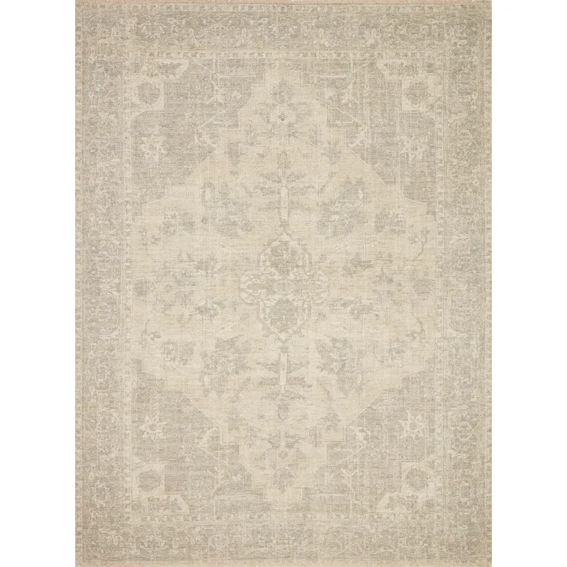 Priya Ivory / Grey Rug (7' 9" X 9' 9")