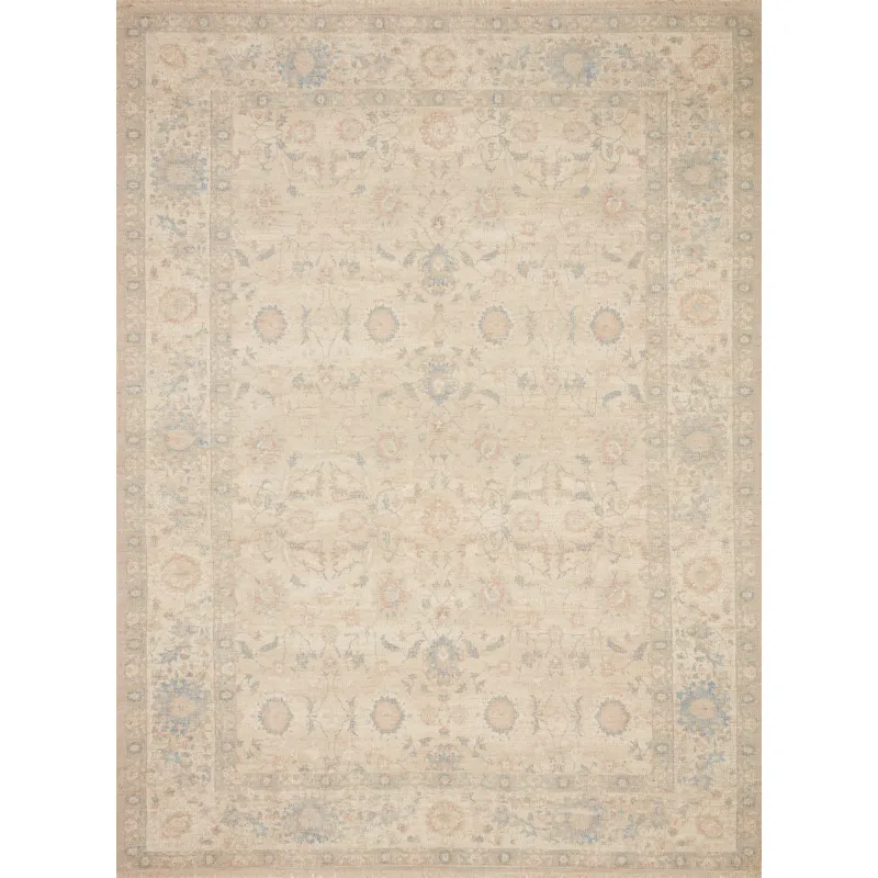 Priya Natural / Blue Rug (7' 9" X 9' 9")