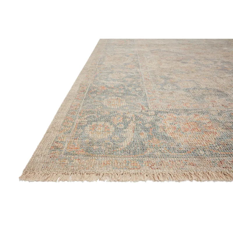 Priya Bone / Bluestone Rug (2' 3" X 3' 9")