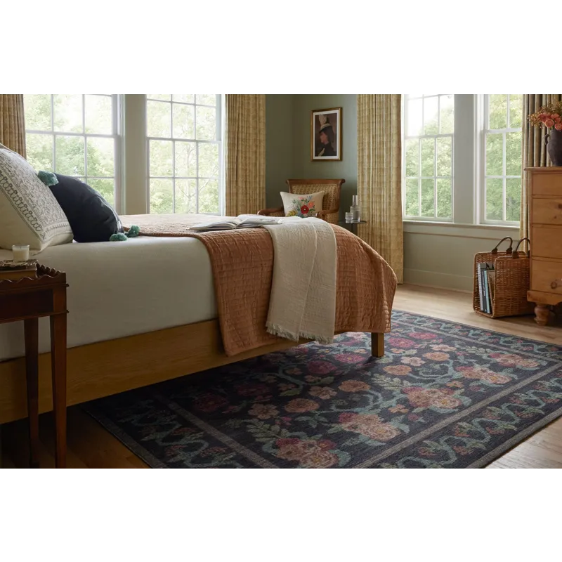 Loloi X Rifle Paper Co. Rosa 2\'-6\" X 7\'-6\" Rug