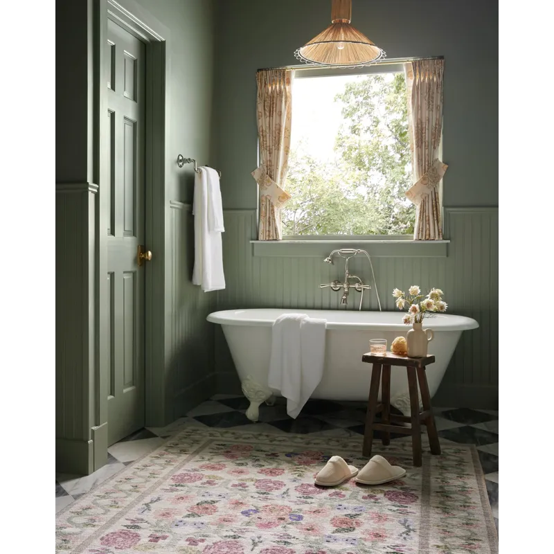 Loloi X Rifle Paper Co. Rosa 3\'-9\" X 5\'-6\" Rug