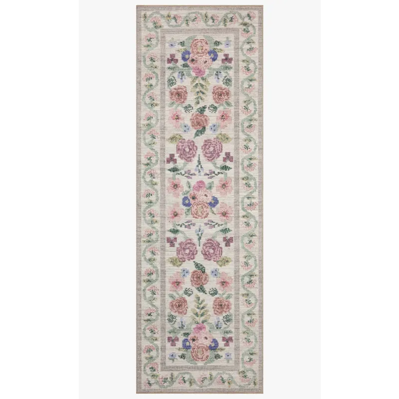 Loloi X Rifle Paper Co. Rosa 3\'-9\" X 5\'-6\" Rug