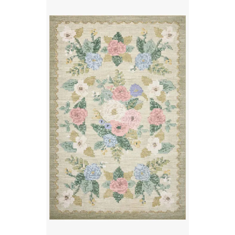 Loloi X Rifle Paper Co. Rosa 2\'-0\" X 5\'-0\" Rug