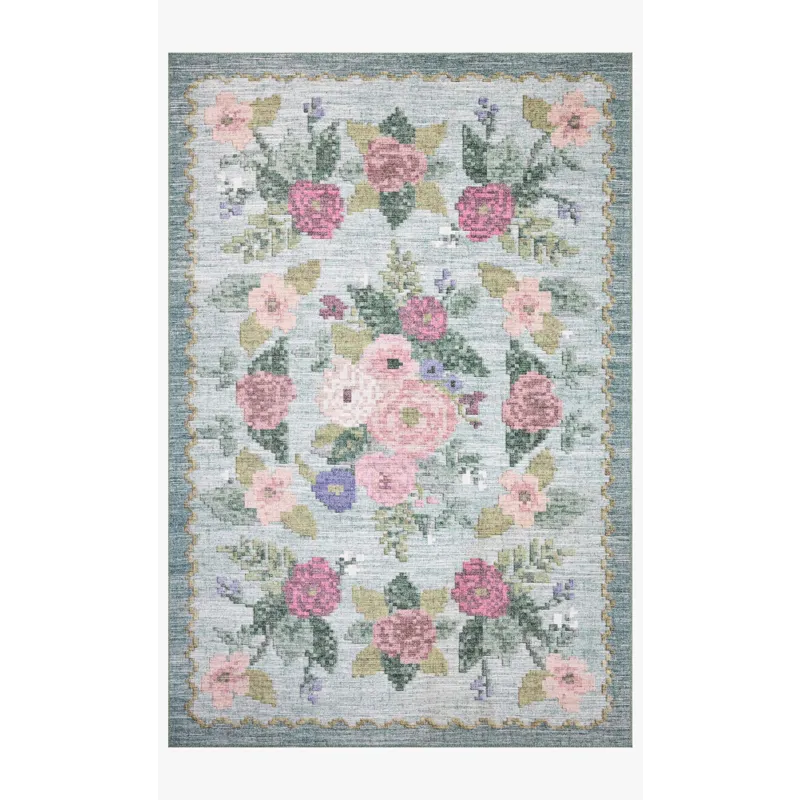 Loloi X Rifle Paper Co. Rosa 2\'-3\" X 3\'-9\" Rug