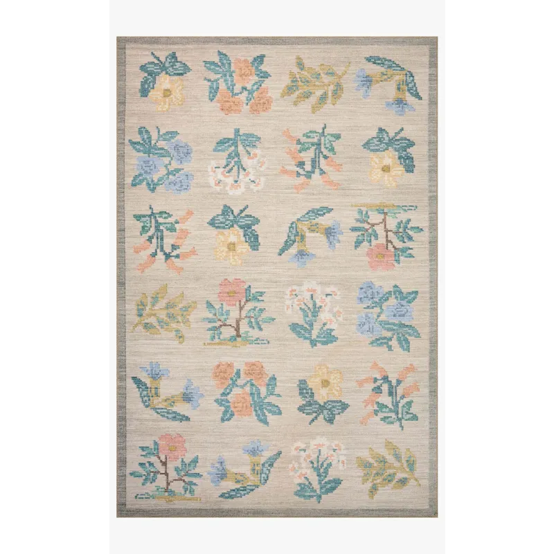 Loloi X Rifle Paper Co. Rosa 2\'-6\" X 7\'-6\" Rug