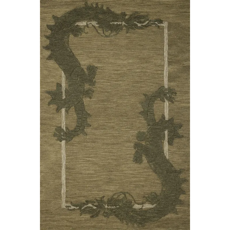 Brigette Romanek x Loloi Romi Green / Forest 5\'-0\" x 7\'-6\" Rug