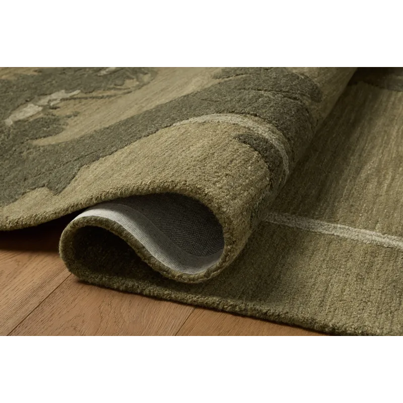 Brigette Romanek x Loloi Romi Green / Forest 5\'-0\" x 7\'-6\" Rug
