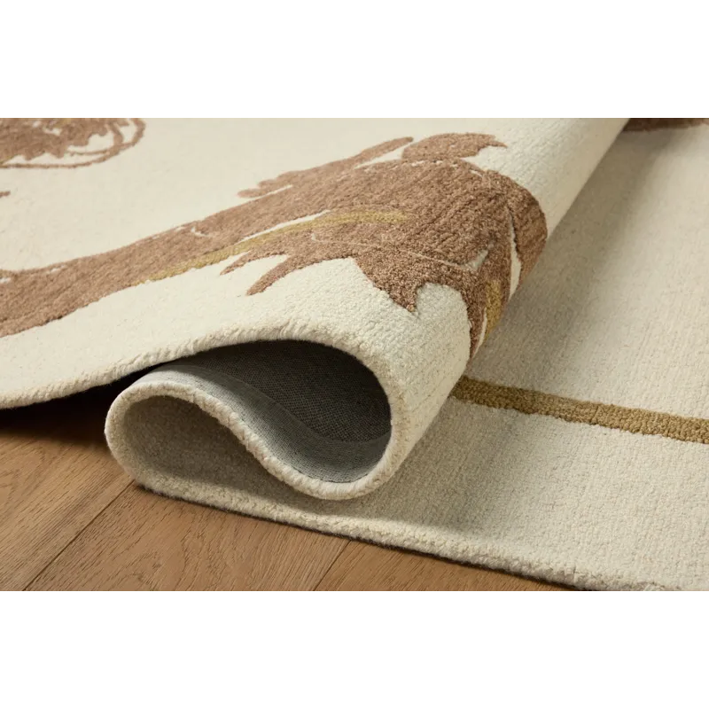 Brigette Romanek x Loloi Romi Ivory / Spice 7\'-9\" x 9\'-9\" Rug