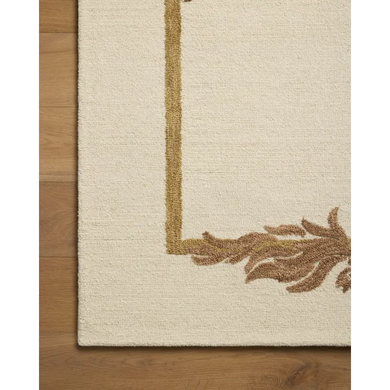 Brigette Romanek x Loloi Romi Ivory / Spice 7\'-9\" x 9\'-9\" Rug