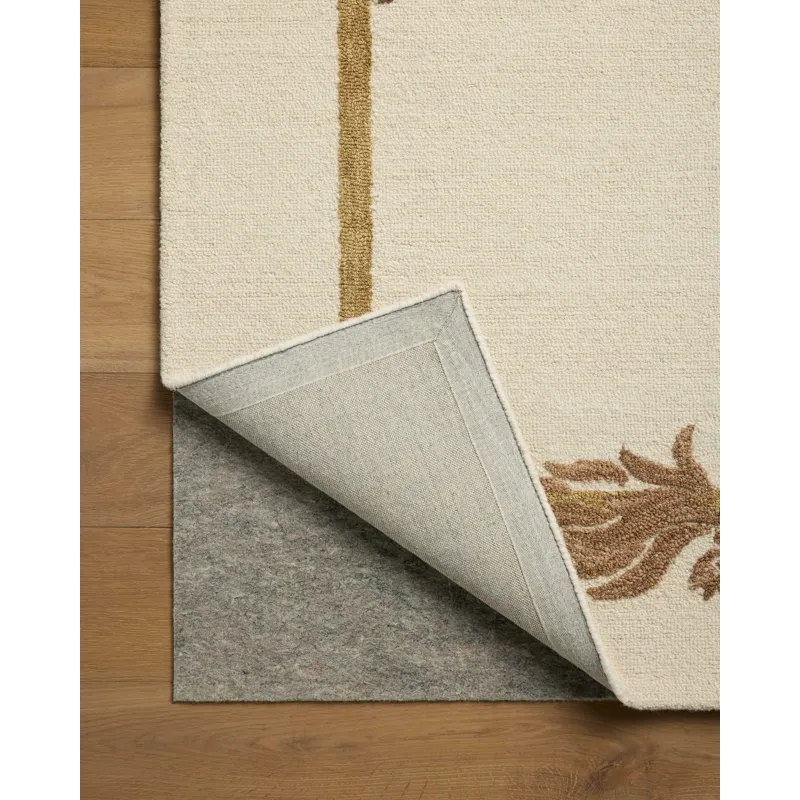 Brigette Romanek x Loloi Romi Ivory / Spice 7\'-9\" x 9\'-9\" Rug