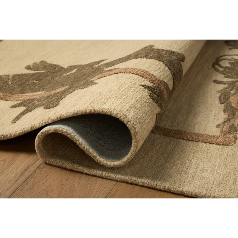 Brigette Romanek x Loloi Romi Natural / Olive 7\'-9\" x 7\'-9\" Rug