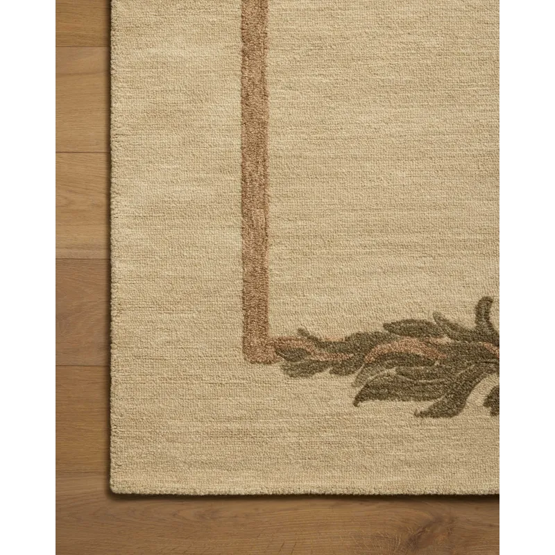 Brigette Romanek x Loloi Romi Natural / Olive 7\'-9\" x 7\'-9\" Rug