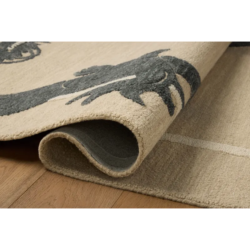 Brigette Romanek x Loloi Romi Oatmeal / Midnight 8\'-6\" x 11\'-6\" Rug