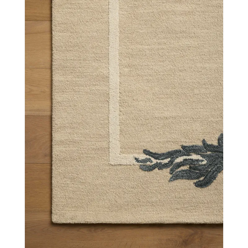 Brigette Romanek x Loloi Romi Oatmeal / Midnight 8\'-6\" x 11\'-6\" Rug
