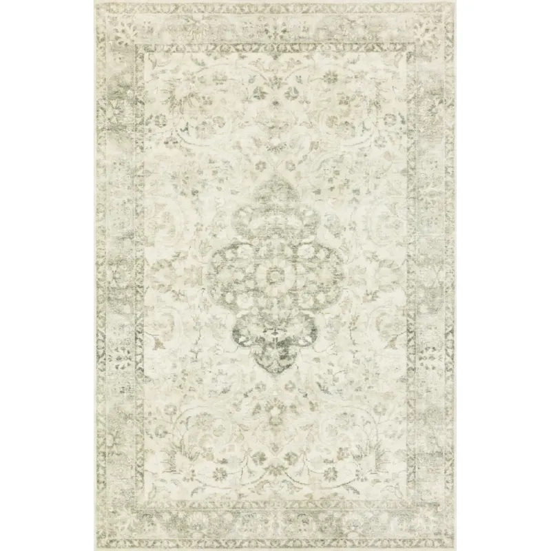 Rosette Ivory / Silver Rug (2' 2" X 3' 8")