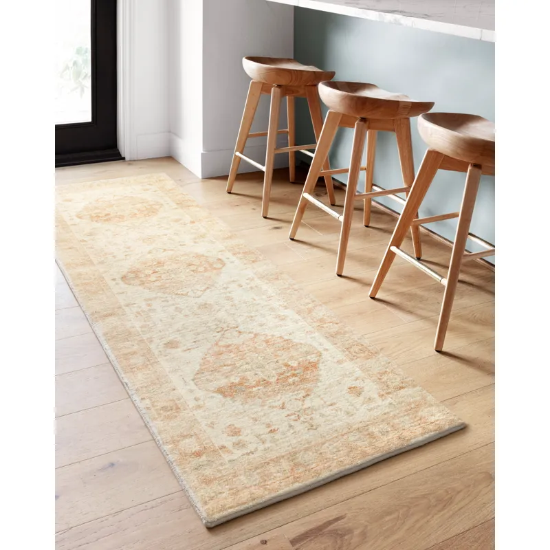 Rosette Ivory / Terracotta Rug (2' 6" X 7' 6")