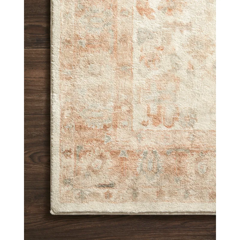 Rosette Ivory / Terracotta Rug (2' 6" X 7' 6")