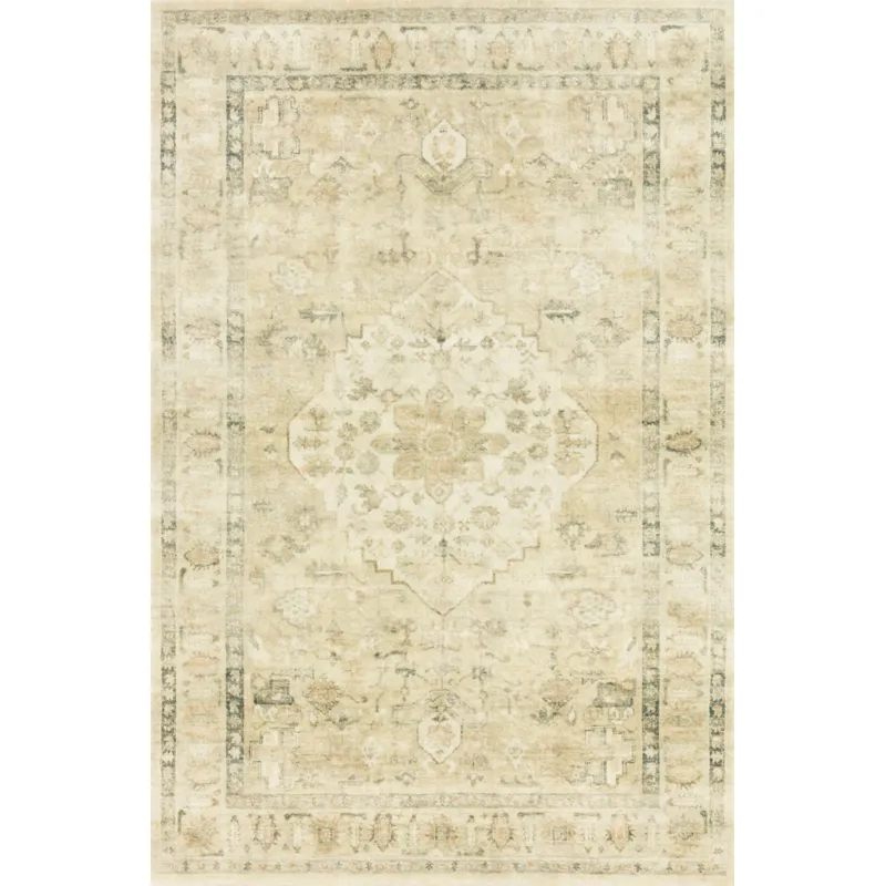 Rosette Sand / Ivory Rug (3' 3" X 5' 3")