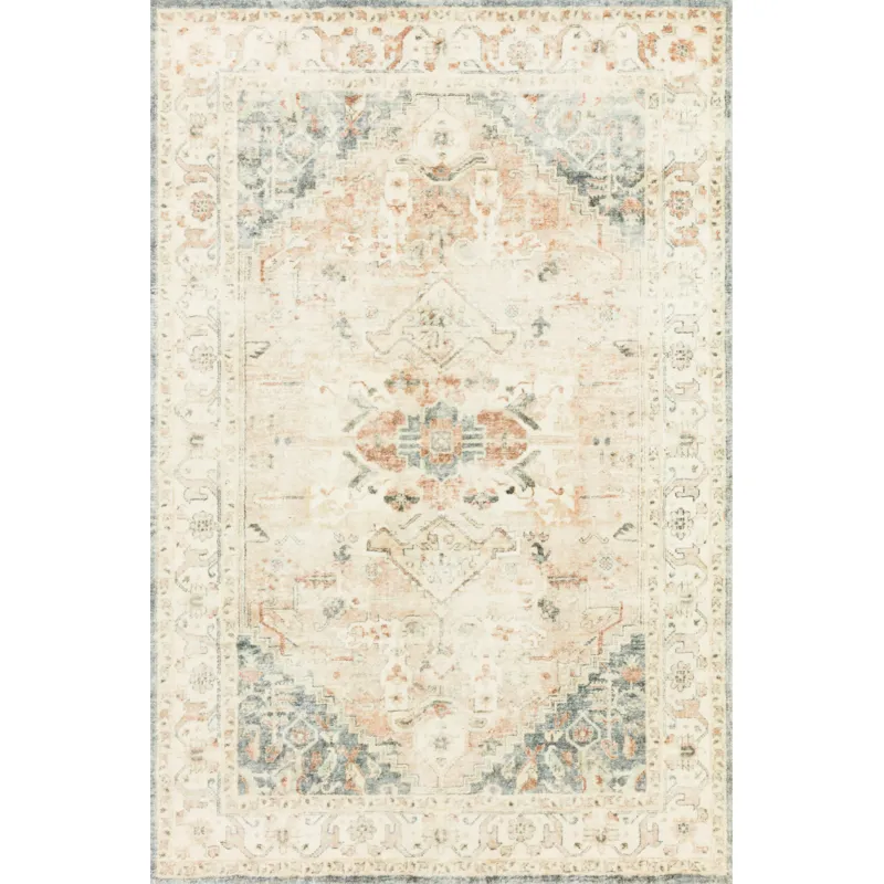 Rosette Clay / Ivory Rug (7' 6" X 9' 6")