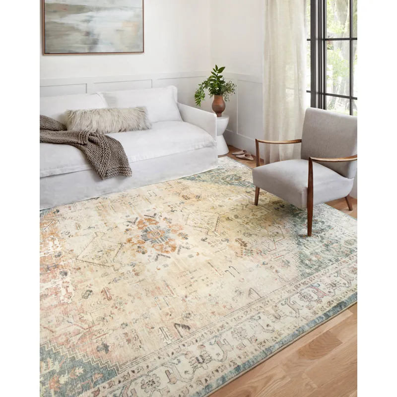 Rosette Clay / Ivory Rug (7' 6" X 9' 6")