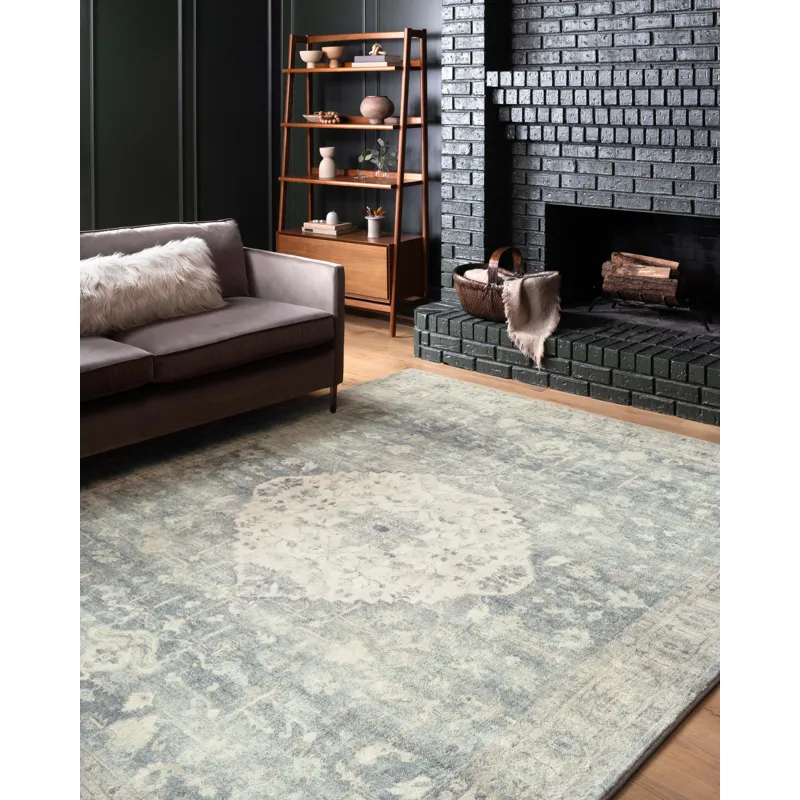 Rosette Denim / Fog Rug (2' 2" X 3' 8")